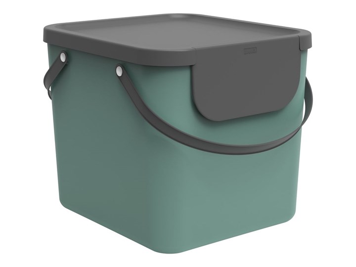 Zielony pojemnik na odpady kompostowalne 40 l Albula - Rotho Kategoria Kosze na śmieci Tworzywo sztuczne Kolor Szary