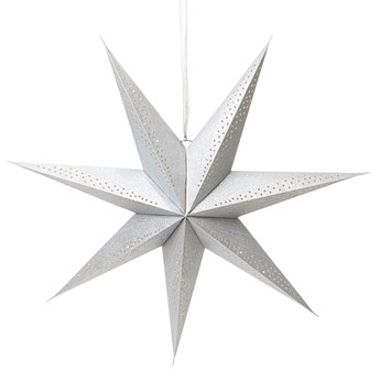 Gwiazda GALLA ażurowa srebrna z ledem 75 cm - Homla