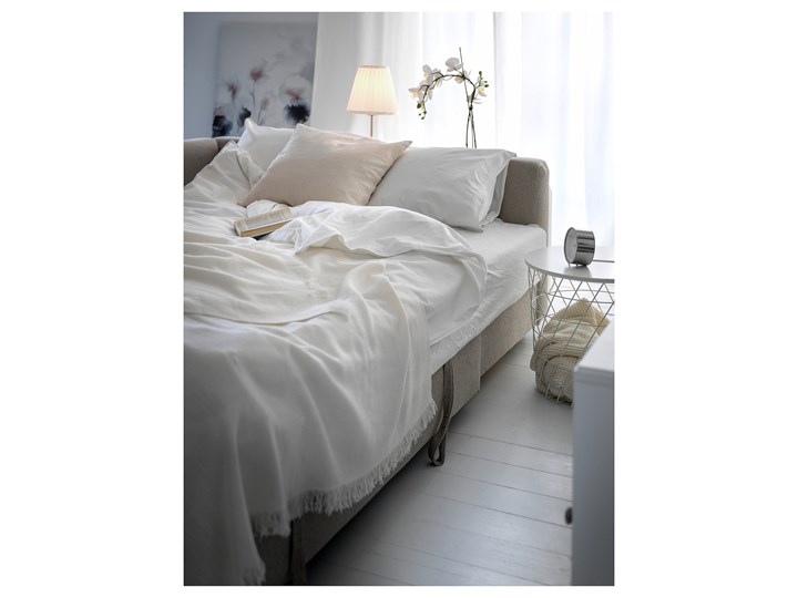 IKEA FRIHETEN Narożnik z funkcją spania, Hyllie beżowy, Długość: 230 cm Lewostronne Głębokość 151 cm Wysokość 66 cm Kategoria Narożniki