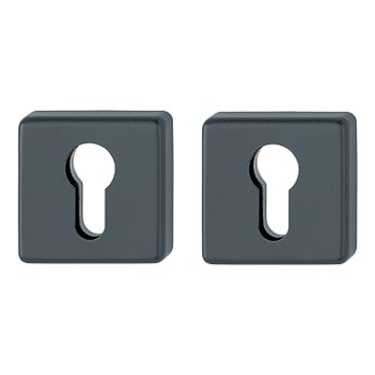 Komplet rozet 52S aluminiowych na klucz do drzwi kolor czarny mat F9714M