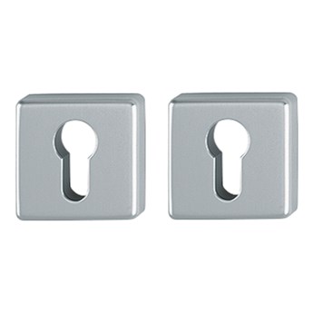 Komplet rozet 52KS aluminiowych na klucz do drzwi kolor stalowy F9
