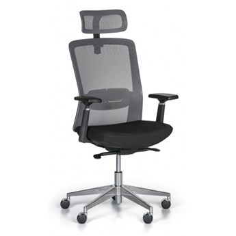Krzesło biurowe BACK, szare/czarne