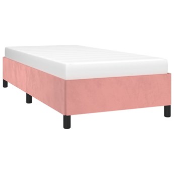 vidaXL Rama łóżka, różowa, 80x200 cm, tapicerowana aksamitem