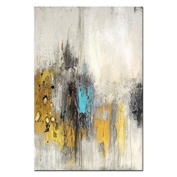 SILVETTO obraz abstrakcyjny ze złotem ręcznie malowany, 60x90 cm