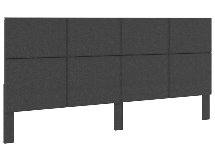 vidaXL Wezgłowie do łóżka, ciemnoszare, obite tkaniną, 200x200 cm Kategoria Zagłówki do łóżek Kolor Szary
