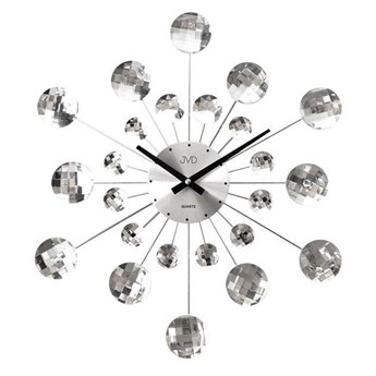 Zegar ścienny JVD HT464.1 z kryształkami, średnica 48,5 cm