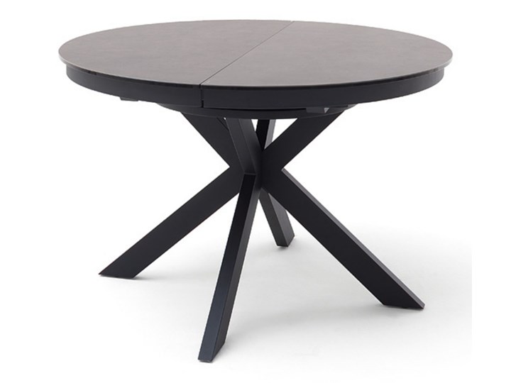 SELSEY Stół do jadalni Mittred rozkładany 120-160x120 cm antracyt/czarny mat Ceramika Pomieszczenie Stoły do jadalni Szkło Stal Wysokość 76 cm Metal Rozkładanie Rozkładane