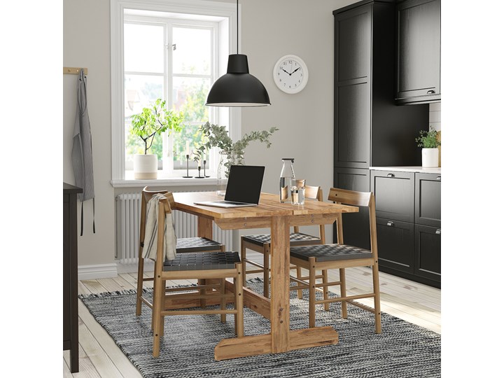 IKEA NACKANÄS / NACKANÄS Stół i 4 krzesła, akacja/akacja, 140 cm Drewno Kategoria Stoły kuchenne Kolor Brązowy
