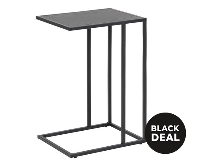Stolik pomocniczy metalowy czarny 63 cm Styl Minimalistyczny