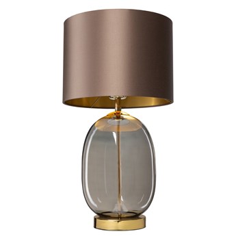 Kaspa - Lampa stojąca Salvador - szklana podstawa, wysokość 58 cm, brązowa