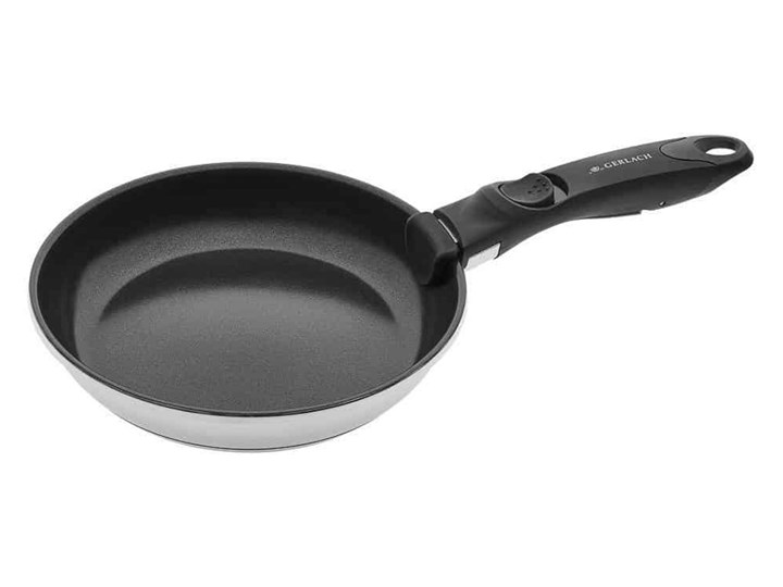 Zestaw patelni SMART STEEL z odczepianą rączką 4 el. - Homla Kolor Czarny