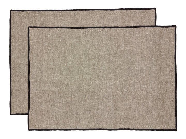 Zestaw dwóch podkładek z lnu i bawełny w kolorze zielonym 35x50 cm Bawełna Kategoria Podkładki kuchenne