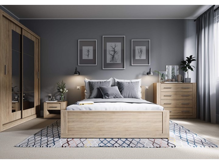 Stolik nocny IDEA ID-07 szary Wysokość 40 cm Płyta meblowa Płyta MDF Styl Nowoczesny Szerokość 50 cm Płyta laminowana Głębokość 42 cm Kategoria Szafki nocne