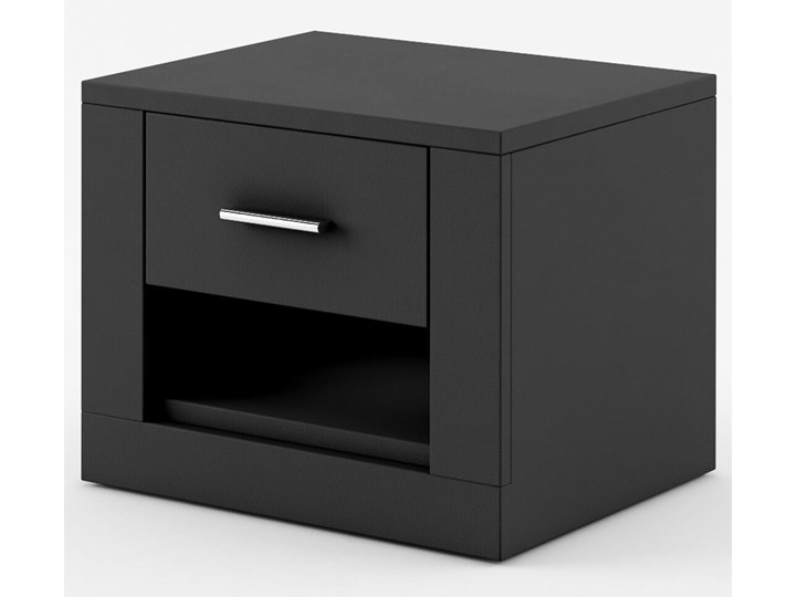 Stolik nocny IDEA ID-07 czarny Płyta MDF Wysokość 40 cm Głębokość 42 cm Płyta laminowana Szerokość 50 cm Płyta meblowa Styl Nowoczesny