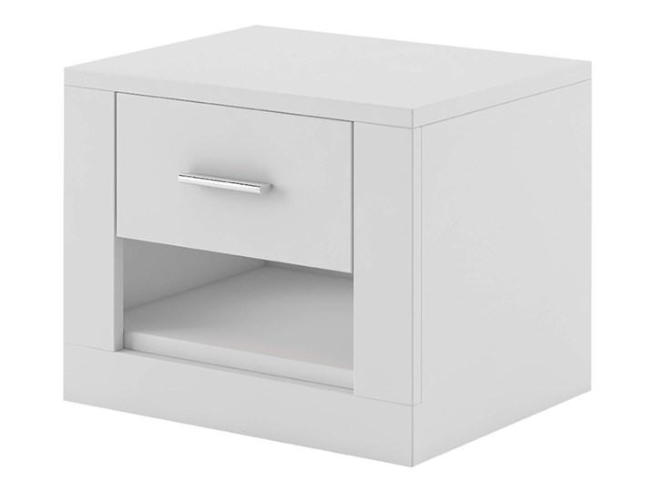 Stolik nocny IDEA ID-07 biały Szerokość 50 cm Wysokość 40 cm Płyta MDF Kategoria Szafki nocne Płyta laminowana Głębokość 42 cm Płyta meblowa Styl Nowoczesny