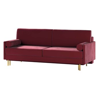 Sofa rozkładana Santana, wiśniowy, 210 x 90 x 89 cm, Tkaniny tapicerskie - sofy