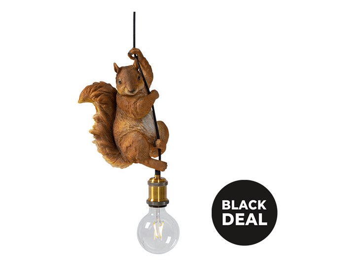 Lampa wisząca wiewiórka czerwona 20x14 cm Tworzywo sztuczne Lampa z kloszem Lampa inspirowana Pomieszczenie Salon