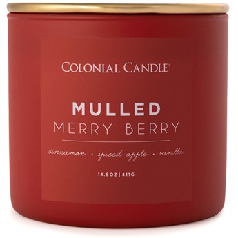 Colonial Candle Pop Of Color sojowa świeca zapachowa w szkle 3 knoty 14.5 oz 411 g - Mulled Merry Berry