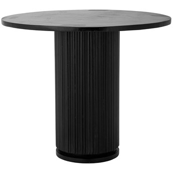 Stół okrągły czarny drewno mango Ø90 cm