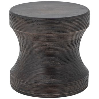 Stolik pomocniczy ciemnobrązowy drewno mango Ø38x38 cm