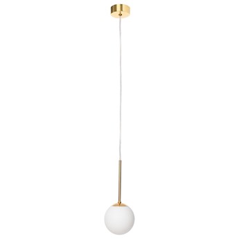 Kaspa - Lampa wisząca Lamia - średnica 12 cm - biało - złota