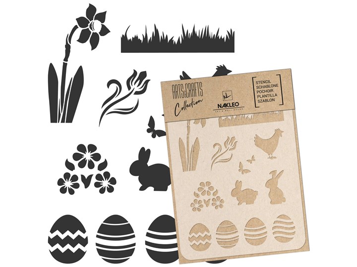 szablon malarski scrapbooking – craft // WIELKANOC - A5 (15x21cm) Kategoria Naklejki Kolor Beżowy