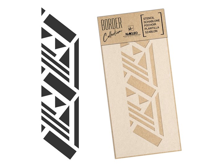 szablon malarski border – bordiura // GEOMETRYCZNA ABSTRAKCJA - Rozmiar M (21x45 cm) Na ścianę Kategoria Naklejki Wzór Geometria