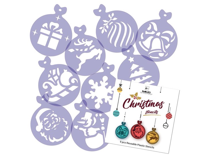 Zestaw szablonów do dekoracji ciasteczek Boże Narodzenie #1 - 6x6cm Szablony Kategoria Dekoracja wypieków Kolor Fioletowy