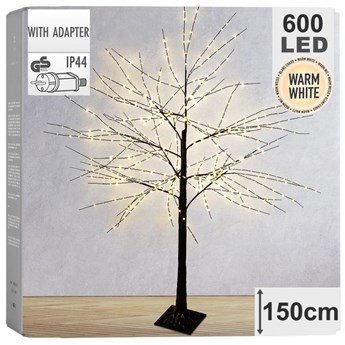 Drzewko świecące zewnętrzne / choinka z lampkami 600 led 150 cm kod: O-839348