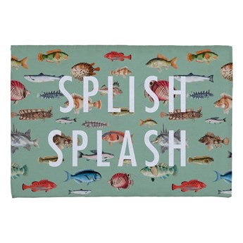 Zielony dywanik łazienkowy z domieszką bawełny Really Nice Things Splish Splash, 40 x 60 cm