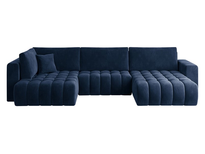 SELSEY Narożnik z funkcją spania Consive U-kształtny z pojemnikiem granatowy welur prawostronny Wysokość 85 cm Wysokość 40 cm Szerokość 350 cm Głębokość 170 cm Prawostronne Funkcje Z pojemnikiem na pościel
