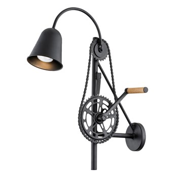 Kaspa - Kinkiet na wysięgniku Bike - wysokość 60cm, czarny
