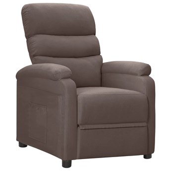 vidaXL Rozkładany fotel, kolor taupe, tapicerowany tkaniną