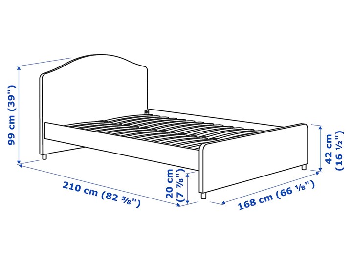 IKEA HAUGA Zestaw mebli do sypialni 3 szt, Vissle szary, 160x200 cm Pomieszczenie Sypialnia Kategoria Zestawy mebli do sypialni