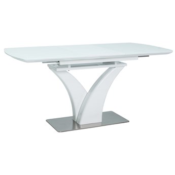 Stół rozkładany Faro 120-160 cm biały lakier - Meb24.pl