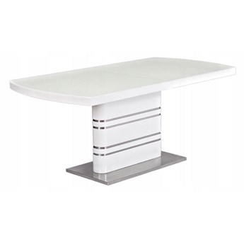 Stół rozkładany Gucci 140-200 cm biały/biały lakier - Meb24.pl