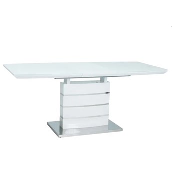 Stół rozkładany Leonardo 140-180 cm biały lakier - Meb24.pl