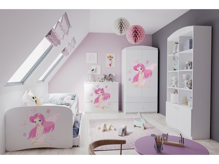 Zestaw mebli dziecięcych dla dziewczynki z łóżkiem 160x80 BABYDREAMS - Meb24.pl W zestawie Z szafą Pomieszczenie Pokój przedszkolaka