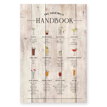 Tabliczka drewniana 3x60 cm Cocktails Handbook – Really Nice Things