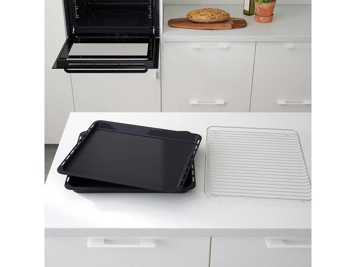 IKEA EFTERSMAK Piekarnik z wym. obiegiem powietrza, czarny, Szerokość: 59.4 cm Kategoria Piekarniki