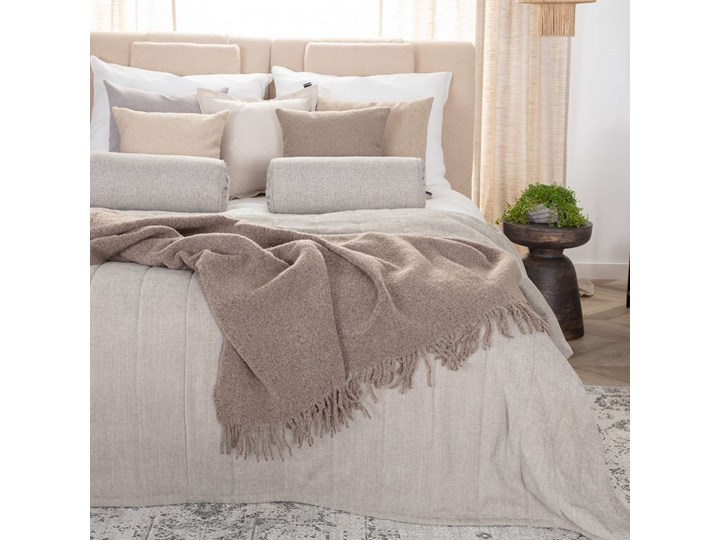 Pled Boucle 140x200cm natural, 140 x 200 cm Poliester Wełna Koc 140x200 cm Pomieszczenie Salon