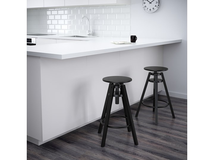 IKEA DALFRED Stołek barowy, czarny, 63-74 cm Rodzaj(n) Hokery Kategoria Krzesła kuchenne