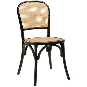 Krzesło rattanowe 44x86 cm czarne