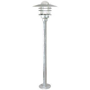 Lampa ogrodowa metalowa srebrna Ø26x83 cm