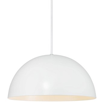 Lampa wisząca metalowa biała Ø30x15 cm