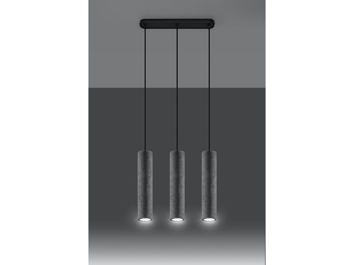 Lampa wisząca 3-punktowa klosz betonowy 40x100 cm Lampa z kloszem Styl Nowoczesny