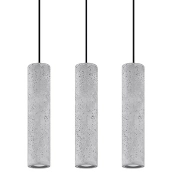 Lampa wisząca 3-punktowa klosz betonowy 40x100 cm