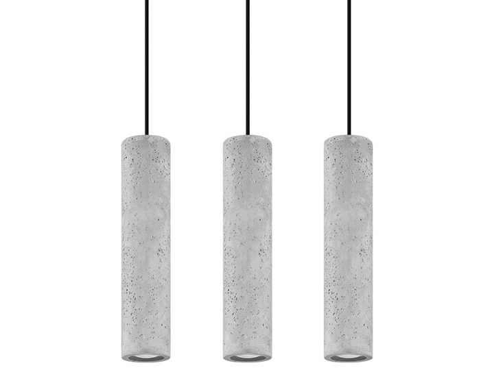 Lampa wisząca 3-punktowa klosz betonowy 40x100 cm