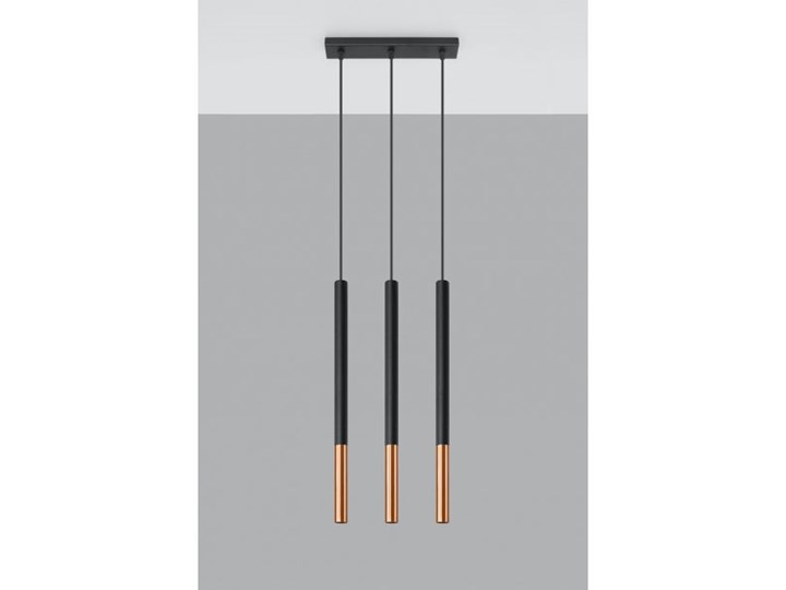 Lampa wisząca metalowa czarna 30x8 cm Kolor Czarny