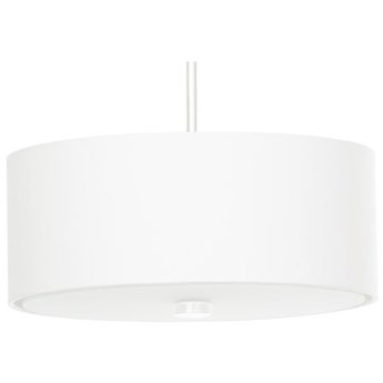 Lampa wisząca z kloszem z tkaniny biała Ø30x110 cm